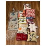 DEOCRATIVE PILLOWS & BUTTERFLY CLOTH TABLE RUNNER