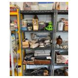 PLASTIC SHELVING UNIT WITH CONTENTS - STORAGE