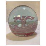 1984 BOYD HAND BLOWN GLASS PAPERWEIGHT - 3' X 3'