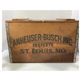 BUDWEISER ANHEUSER BUSCH WOOD CRATE - 18' X 12' X