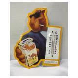 CAMEL CIGARETTES METAL THERMOMETER SIGN -19' X 14'