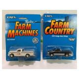 ERTL FARM COUNTRY 1997 DODGE RAM & CASE IH 4WD