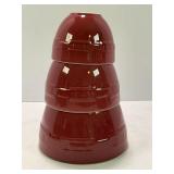 LONGABERGER WOVEN TRADITIONS PAPRIKA RED 3 PC