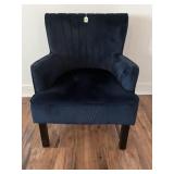 UPHOLSTERED BARREL BACK SITTING CHAIR - 33' X 29'