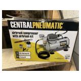CENTRAL PNEUMATIC AIRBRUSH COMPRESSOR WITH