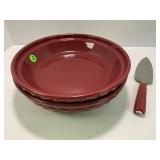 LONGABERGER WOVEN TRADITIONS PAPRIKA RED 10' PIE