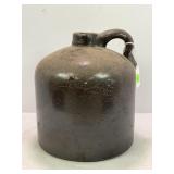 1 GALLON PRIMITIVE STONEWARE CROCK WHISKEY JUG