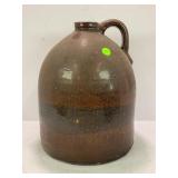 2 GALLON PRIMITIVE STONEWARE CROCK WHISKEY JUG