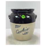 PRIMITIVE STONEWARE CROCK COOKIE JAR - NO LID