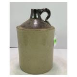 1/2 GALLON PRIMITIVE STONEWARE CROCK WHISKEY JUG