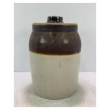 2 GALLON PRIMITIVE STONEWARE CROCK CANNING JAR