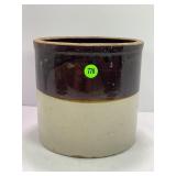 1 GALLON CROWN PRIMITIVE STONEWARE CROCK