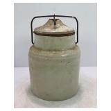 WESTERN STONEWARE PRIMITIVE 2 QT CANNING JAR WITH