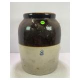 3 GALLON PRIMITIVE STONEWARE CROCK BUTTER CHURN