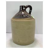 1 GALLON PRIMITIVE STONEWARE CROCK WHISKEY JUG