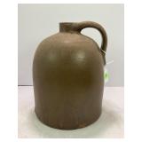 1 GALLON PRIMITIVE STONEWARE CROCK WHISKEY JUG