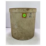 2 GALLON PRIMITIVE STONEWARE CROCK
