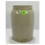 2 QUART PRIMITIVE STONEWARE CROCK CANNING JAR WITH