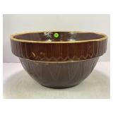 12" PRIMITIVE STONEWARE CROCK MIXING BOWL