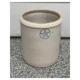 10 GALLON  STAR PRIMITIVE STONEWARE CROCK
