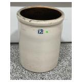 12 GALLON  PRIMITIVE STONEWARE CROCK