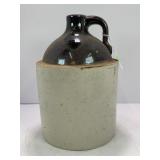 1 GALLON PRIMITIVE STONEWARE CROCK WHISKEY JUG