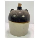 1 GALLON PRIMITIVE STONEWARE CROCK WHISKEY JUG