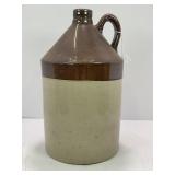 1 GALLON PRIMITIVE STONEWARE CROCK WHISKEY JUG