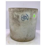 4 GALLON STAR PRIMITIVE STONEWARE CROCK