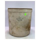 3 GALLON STAR PRIMITIVE STONEWARE CROCK