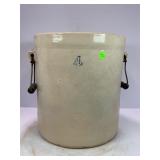 3 GALLON PRIMITIVE STONEWARE CROCK