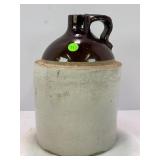 1 GALLON PRIMITIVE STONEWARE CROCK WHISKEY JUG