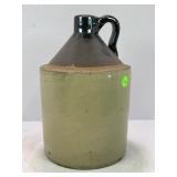 1 GALLON PRIMITIVE STONEWARE CROCK WHISKEY JUG