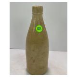 PRIMITIVE STONEWARE CROCK BOTTLE - 8 3/4" TALL