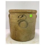 3 GALLON PRIMITIVE STONEWARE CROCK