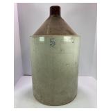 5 GALLON PRIMITIVE STONEWARE CROCK WHISKEY JUG
