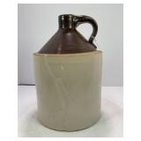1 GALLON PRIMITIVE STONEWARE CROCK WHISKEY JUG
