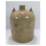 1 GALLON PRIMITIVE STONEWARE CROCK WHISKEY JUG