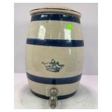 2 GALLON CROWN PRIMITIVE STONEWARE CROCK WATER JUG
