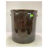 4 GALLON CROWN PRIMITIVE STONEWARE CROCK
