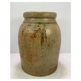 2 GALLON PRIMITIVE STONEWARE CROCK CANNING JAR