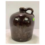 1 GALLON PRIMITIVE STONEWARE CROCK WHISKEY JUG