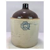 1 GALLON PRIMITIVE STONEWARE CROCK WHISKEY JUG