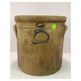 THREE GALLON PRIMITIVE STONEWARE CROCK