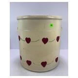 4 GALLON PRIMITIVE STONEWARE CROCK