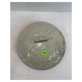 PRIMITIVE STONEWARE CROCK LID - 10" OUTSIDE
