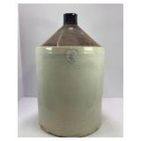4 GALLON HEART PRIMITIVE STONEWARE CROCK WHISKEY
