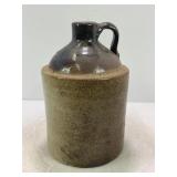 1/2 GALLON PRIMITIVE STONEWARE CROCK WHISKEY JUG