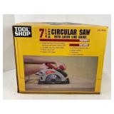 TOOL SHOP 7 1/4 INCH CIRCULAR SAW WITH LASER LINE
