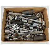 LARGE LOT OF ASSORTED SOCKETS AND RATCHETS